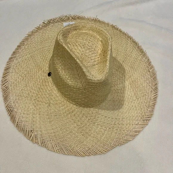 Sunshine Tienda WIDE BRIMMED PALM FRINGE HAT size XS / S - Picture 4 of 6